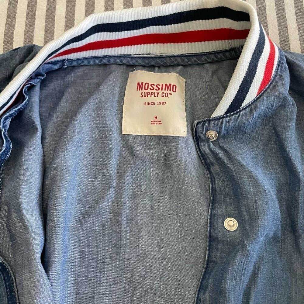 Mossimo Chambray Track Jacket Size Medium - Picture 3 of 7